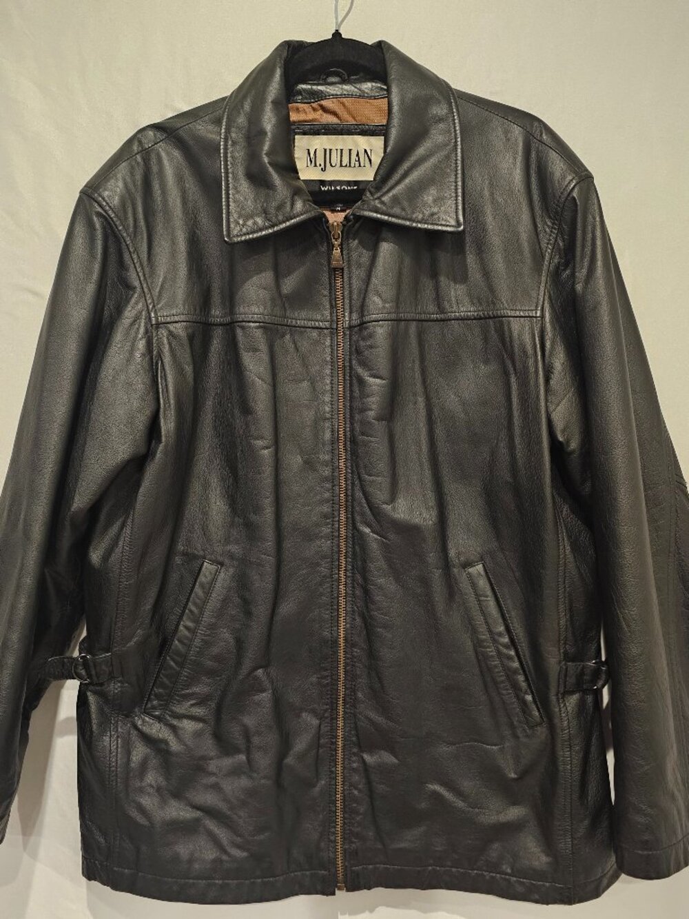 Vintage M Julian Wilsons Black Leather Bomber Jacket Men's M Classic Moto